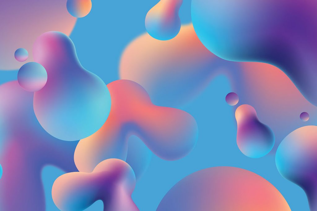Abstract background with colorful liquid gradients