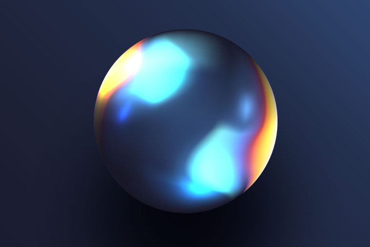 Black Sphere 3D Vector Illustration