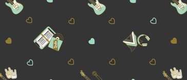 Electric Guitar Clipart Pattern