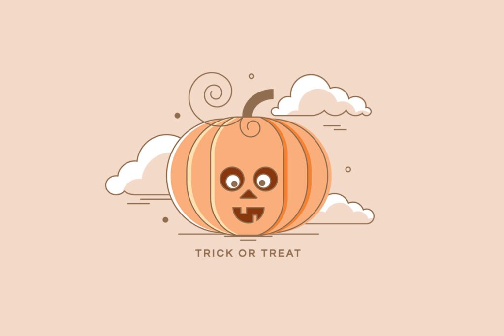 Pumpkin icon- Cute Halloween pumpkin symbol