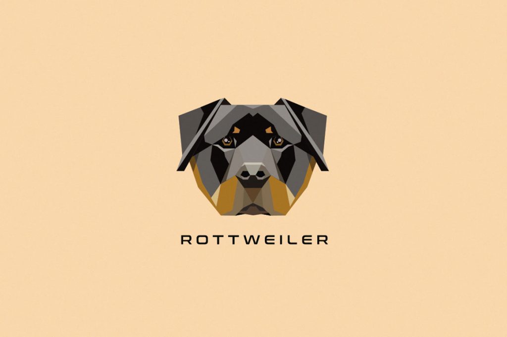 Rottweiler logo design-Service dog logo icon