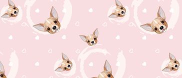 Chihuahua Clipart Seamless Pattern