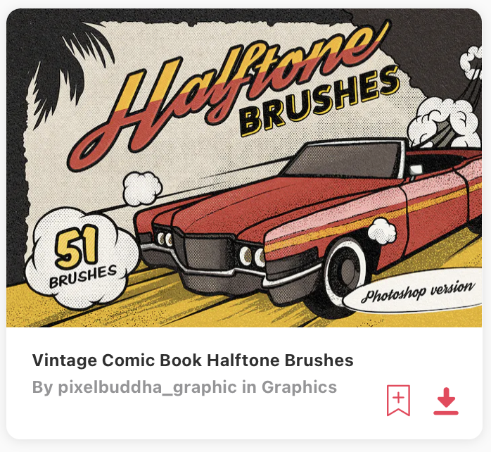 Comic Book Clipart- Halftone Brushes