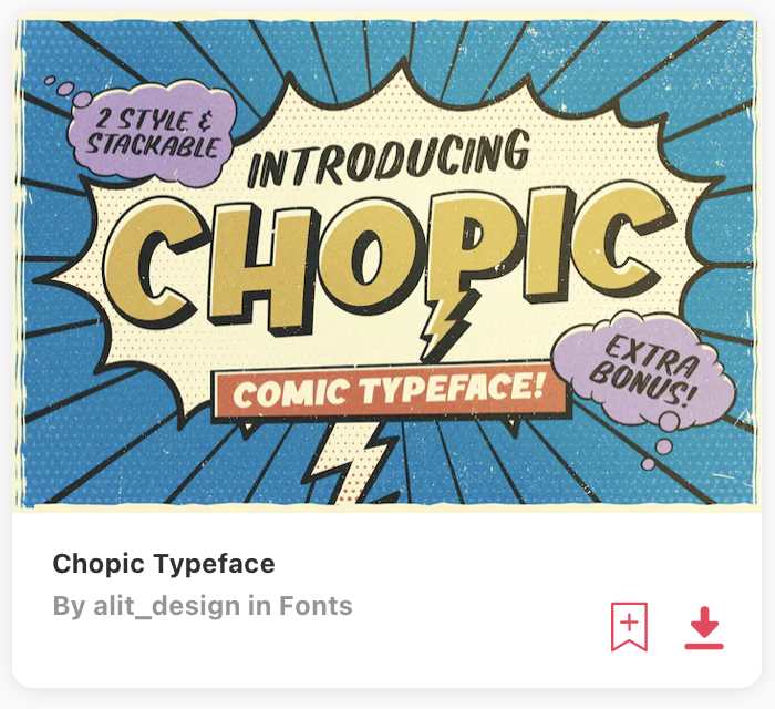 Comic Book Typeface from Envato