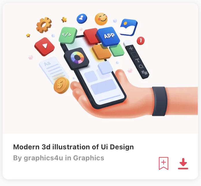 Free 3D elements for UI 