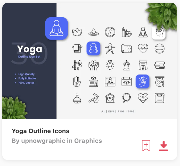 Meditation Icon- Yoga 
