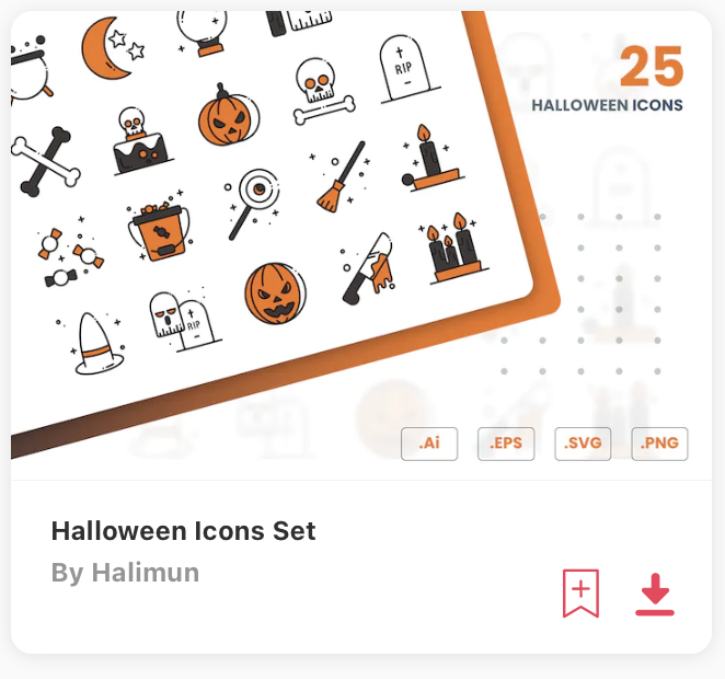 Pumpkin Icon- Halloween set