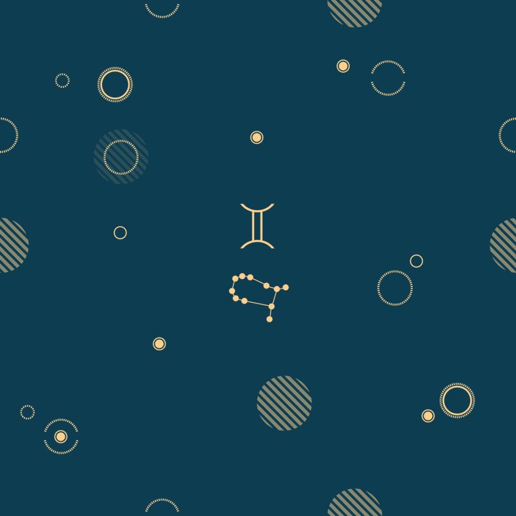 Transparent Gemini Constellation Pattern