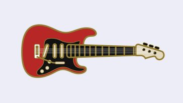 Guitar SVG - Red electric guitar svg