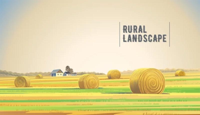 Farm Field Scenery Clipart