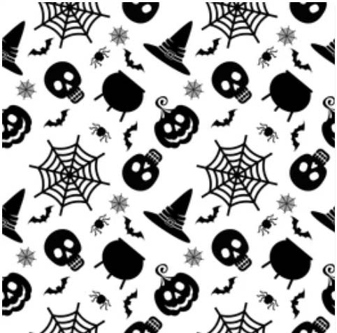 Black and White Halloween Clipart
