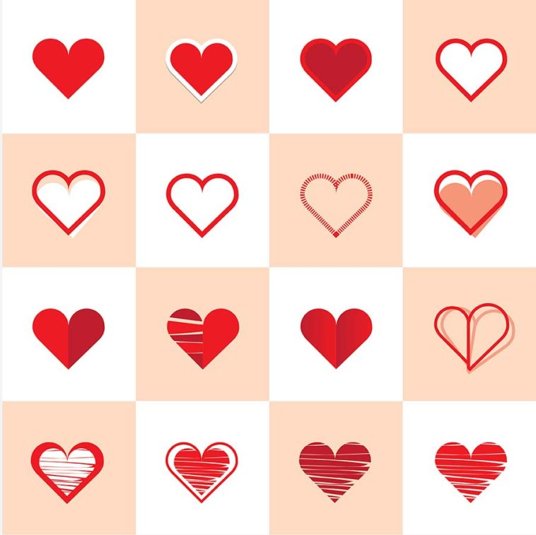 Red Heart Clipart Icons
