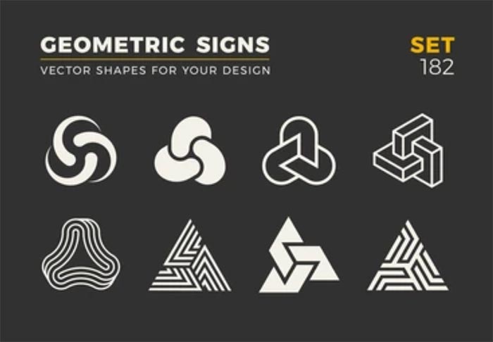 Logo Trends 2024: Geometric triangular logos