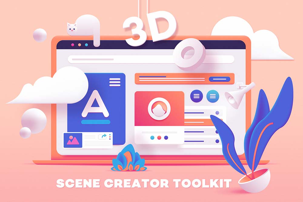 3D UI Elements Scene Creator