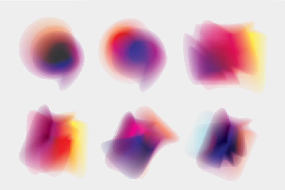Vibrant Gradient Blur Shapes Collection