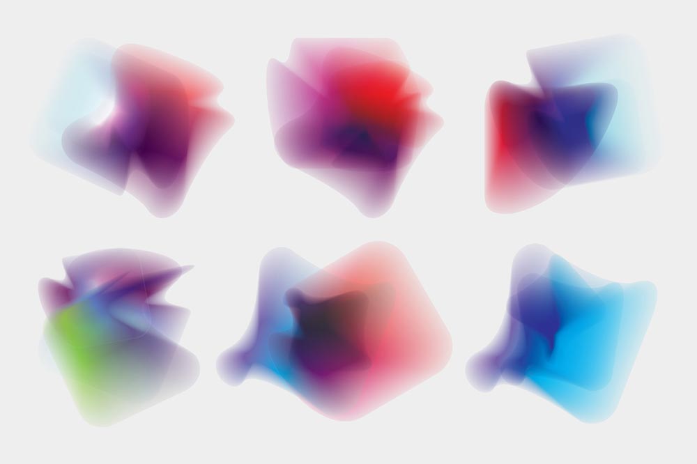 Vibrant Gradient Blur Collection- 30 abstract fading shapes