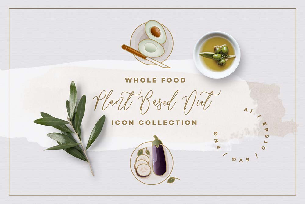 Healthy Food Clipart Icon Collection