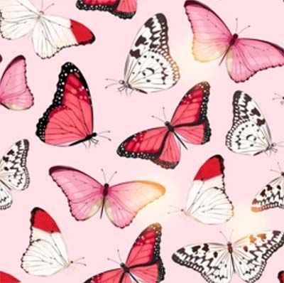 Pink Butterfly Clipart Pattern