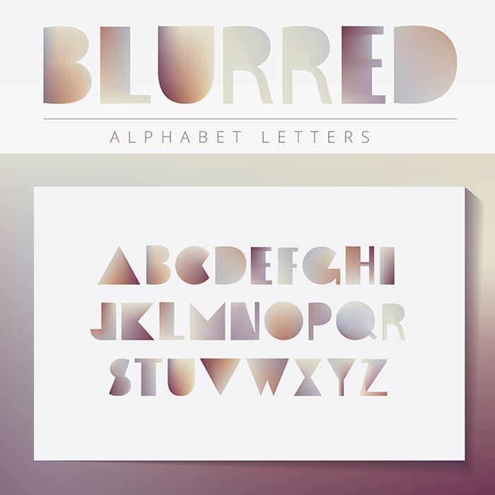 Free Blurred Alphabet Letters Preview