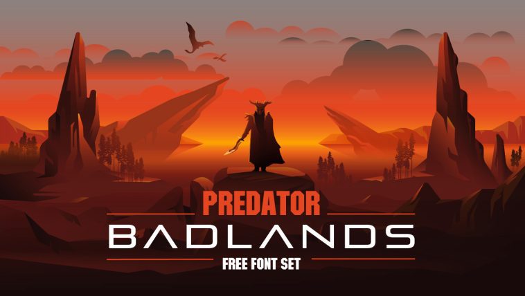 Predator Badlands Free Font Set