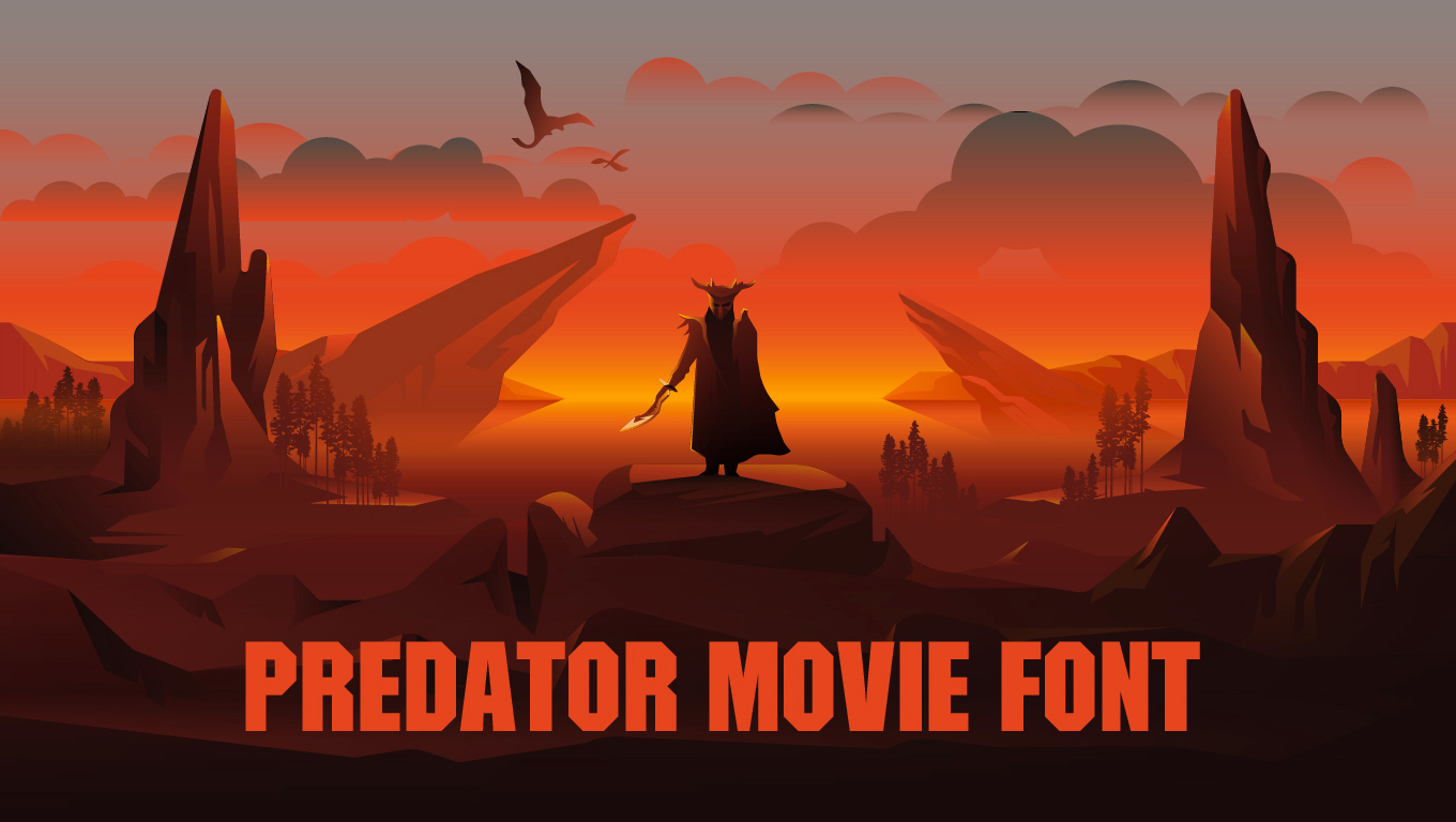 Predator Badlands Free Font Set-Predator Movie Font