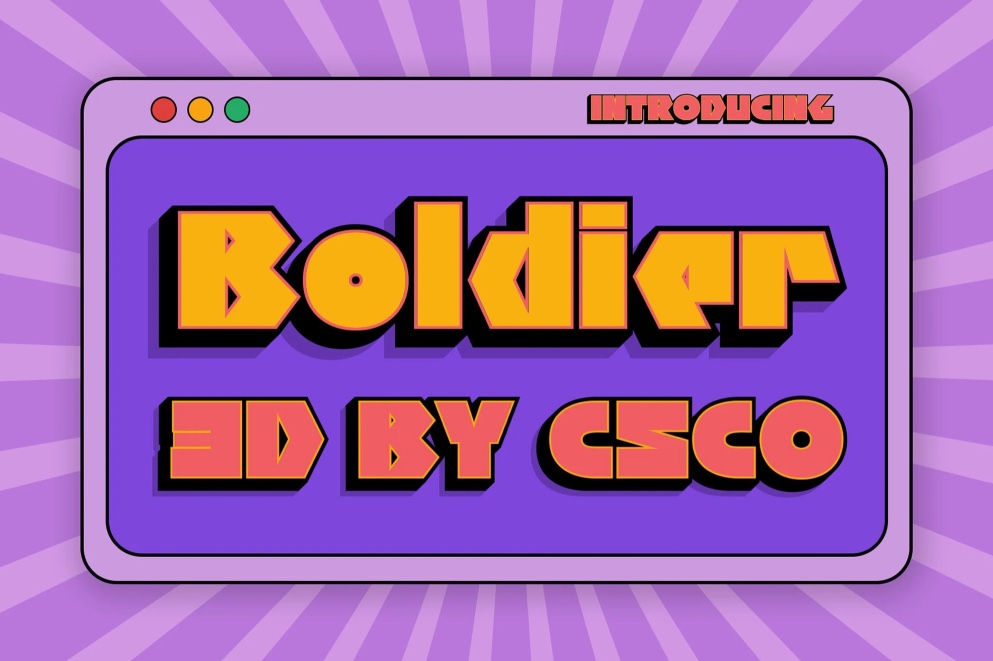 Boldier Font